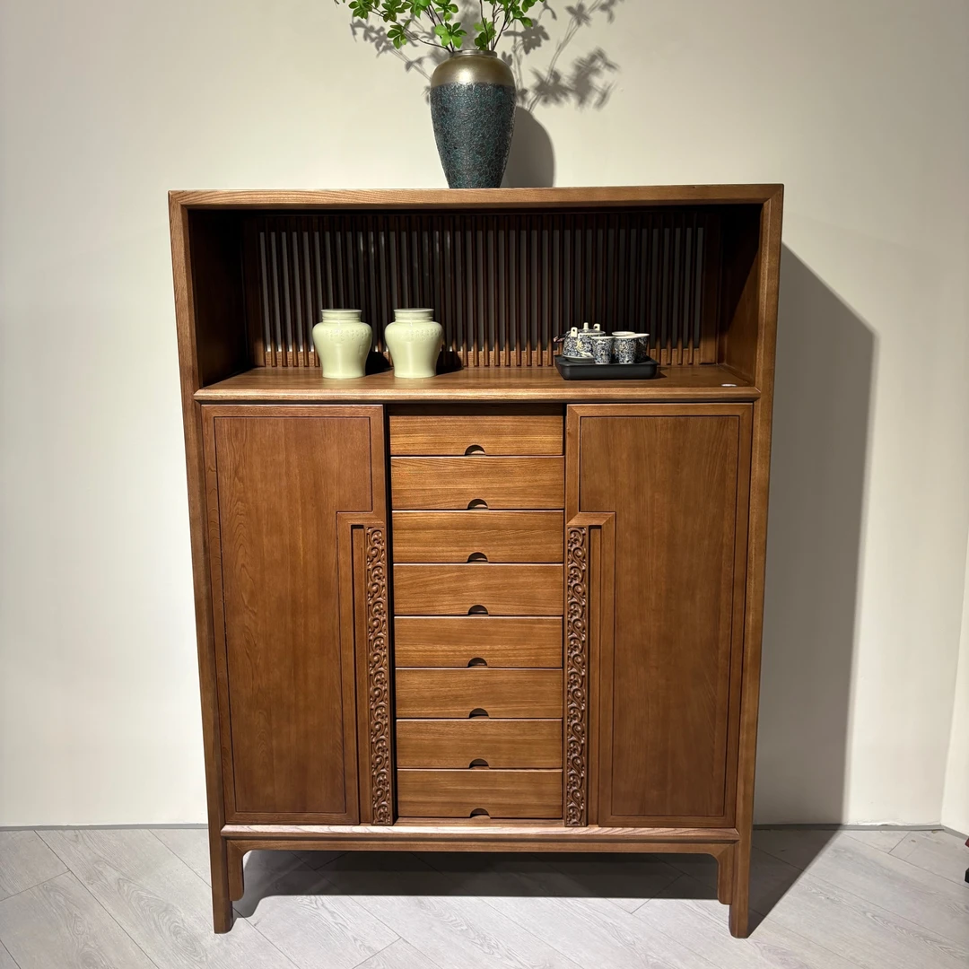 宋式美学 实木餐边柜 茶边柜装饰柜 简约中式