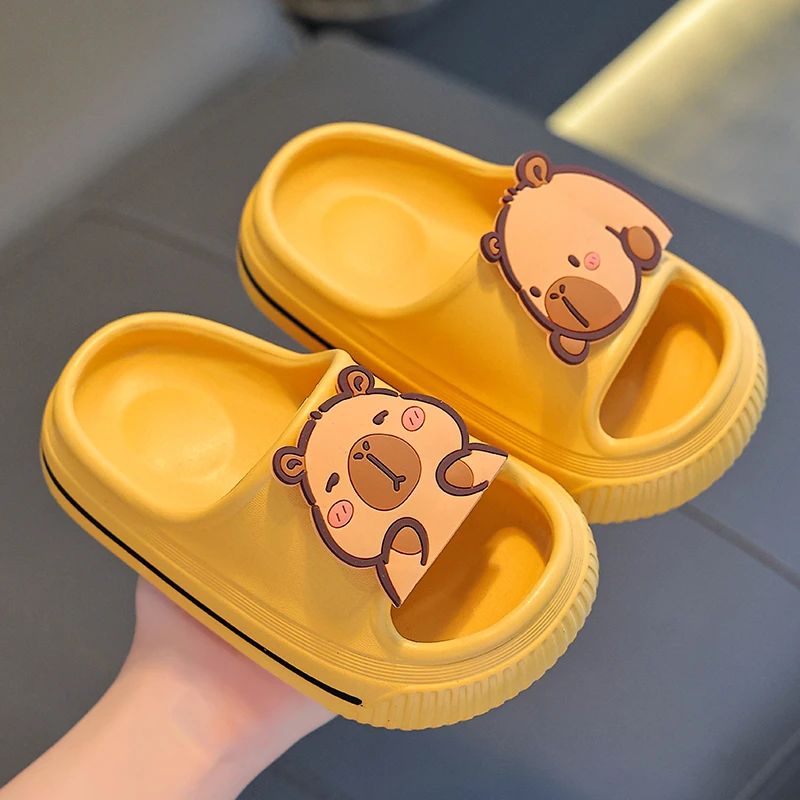 卡皮巴拉夏季儿童凉拖鞋男童防撞防滑踩屎感透气中大童小孩沙滩拖