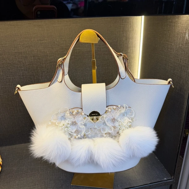 时尚轻奢粉色猫头鹰换脸包可换面具牛皮单肩斜挎包女