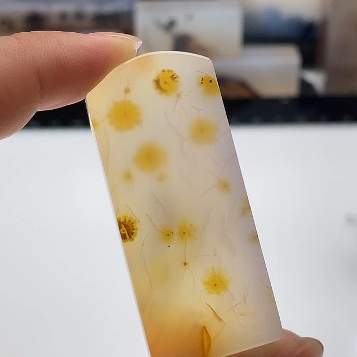 玛瑙/玉髓吊坠(不含链)未镶嵌石***饼