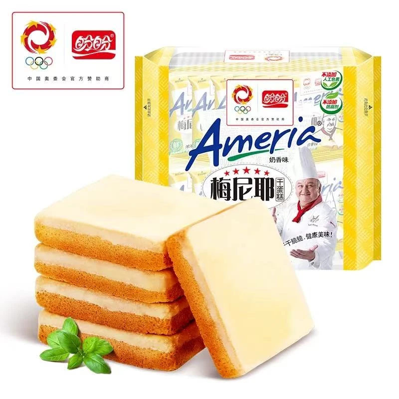 【保质期至2025-10-14】盼盼 梅尼耶干蛋糕（奶香味）100g*4袋