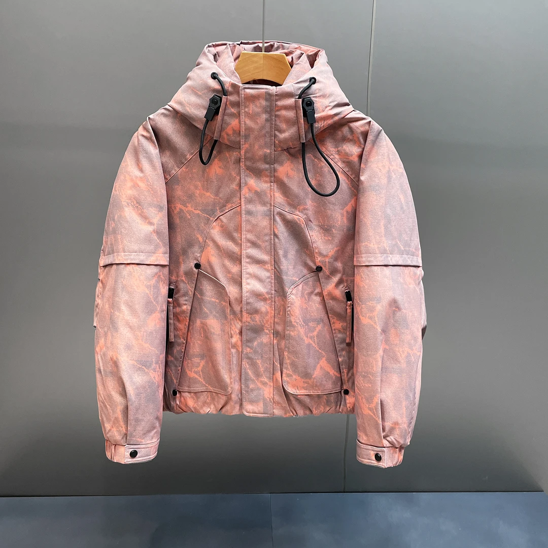 冬季男款宽松羽绒服潮流痞帅保暖连帽外套秋冬爆款百搭休闲上衣男