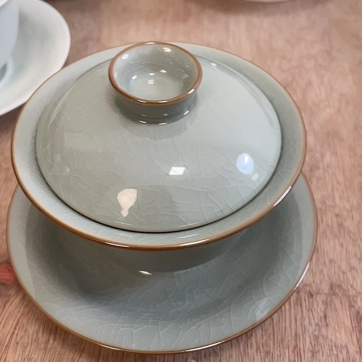 杯素胎元宝盖碗老淘泥微瑕