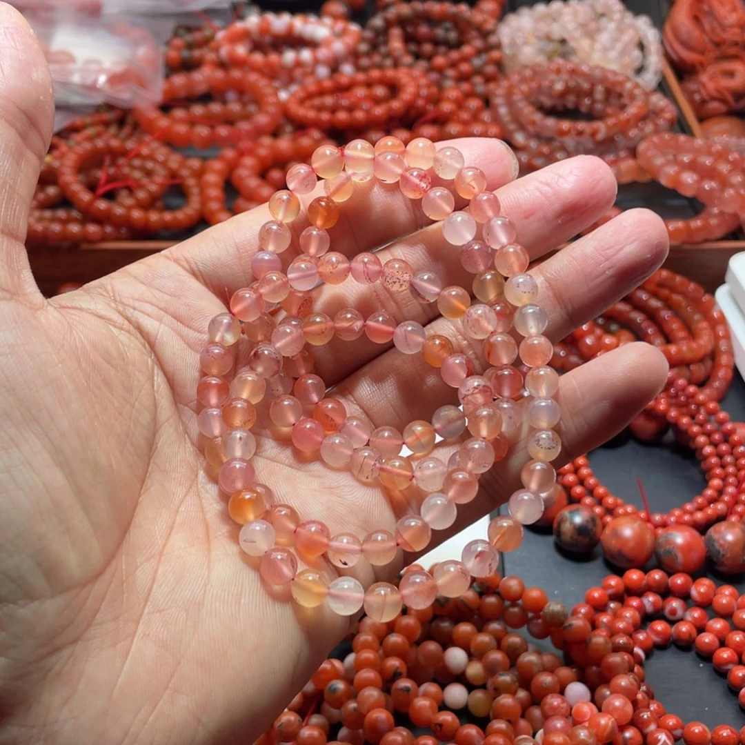 南红玛瑙手链未镶嵌