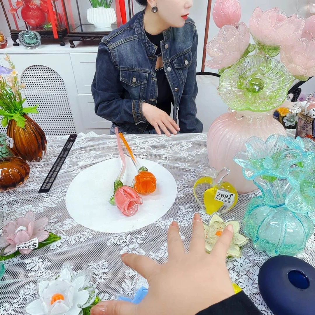 瑕疵琉璃花瓶花器艺术品