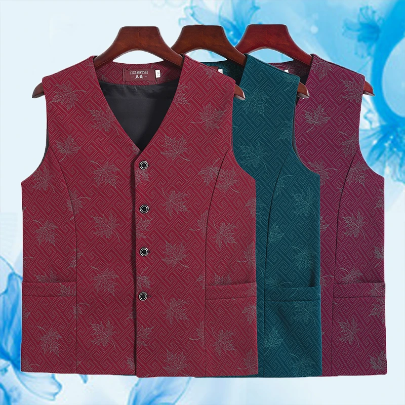 春季中老年马甲女装中年妈妈无袖背心女马甲奶奶碎花坎肩老人马甲