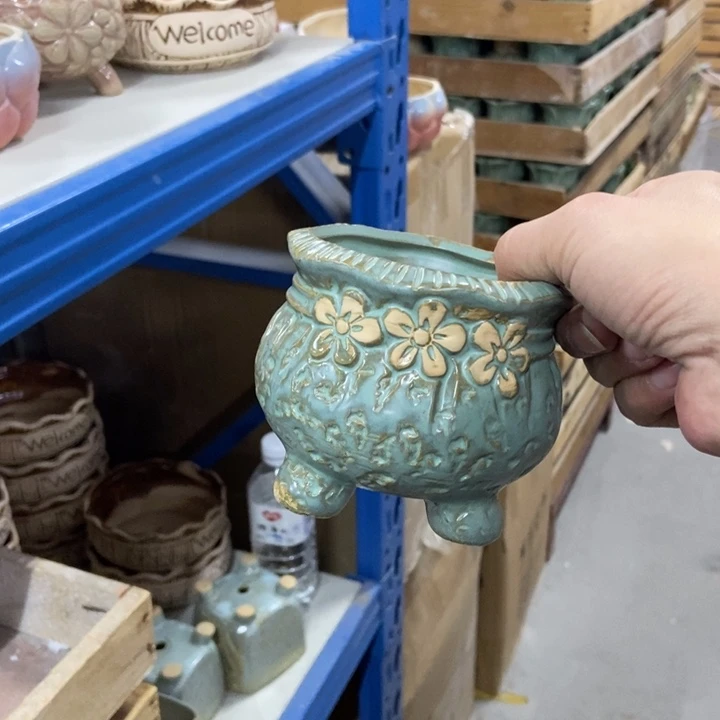 陶瓷花盆单场满9.9发9*8.5