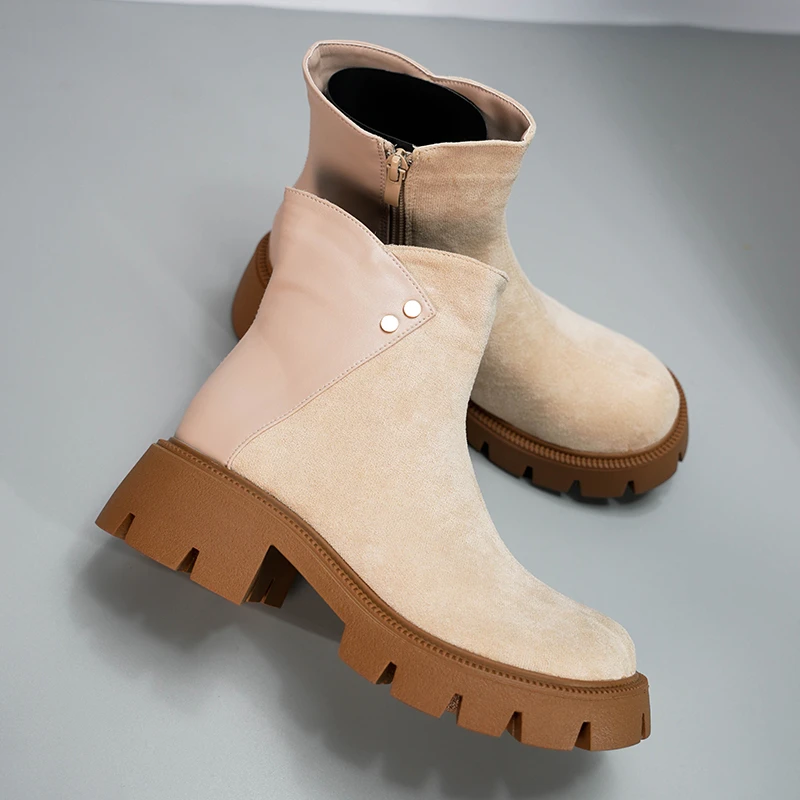 手工立体拼接装饰国风短靴中国风单靴女2829-23