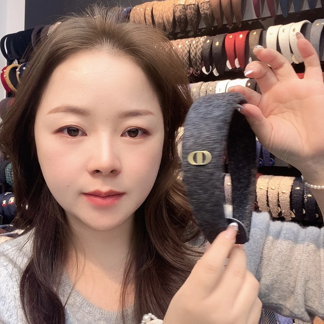 布艺铁合金灰色猪鼻子发箍