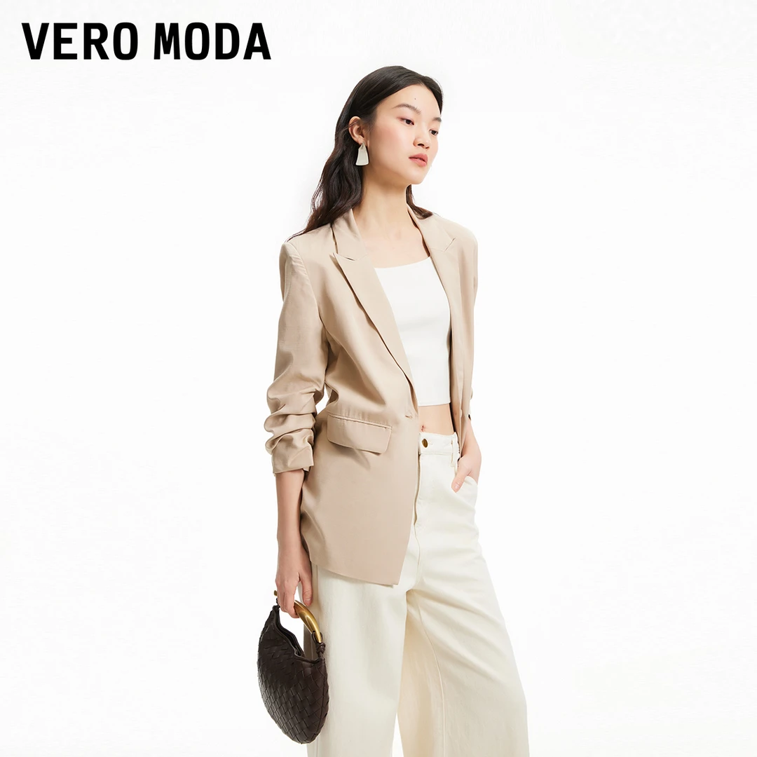 【平子专属】Vero Moda西装外套女翻领一粒扣简约通勤休闲324208009