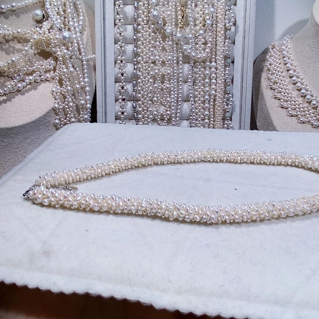 非金属925银毛毛虫项链