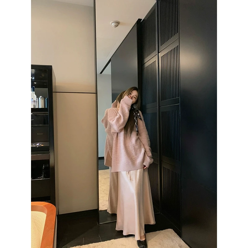 小君君布兰妮 山林海雾/三色冲～私有慵懒套头毛衣女