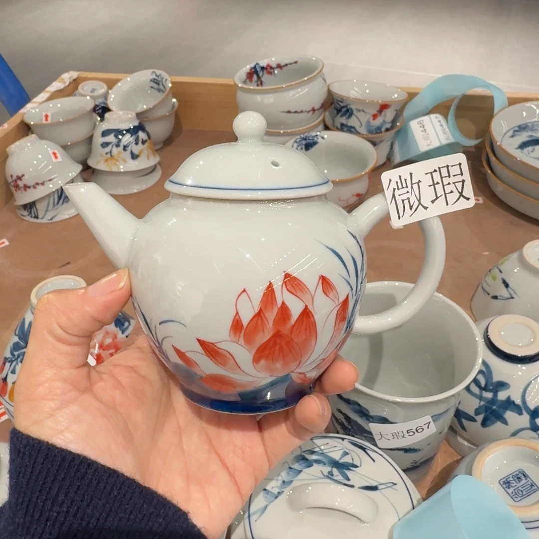 釉下彩纯手绘微瑕