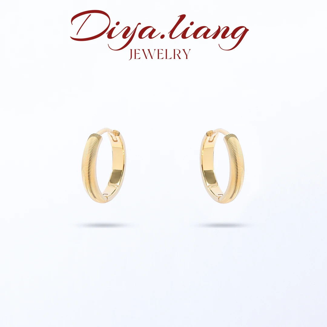 925银耳饰 梁雅帝新品【猫眼CNC星引之环】闪耀气质百搭纯银耳饰