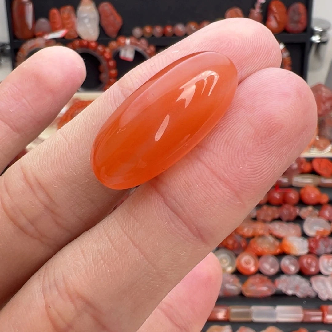 南红玛瑙钛钢颈饰水滴