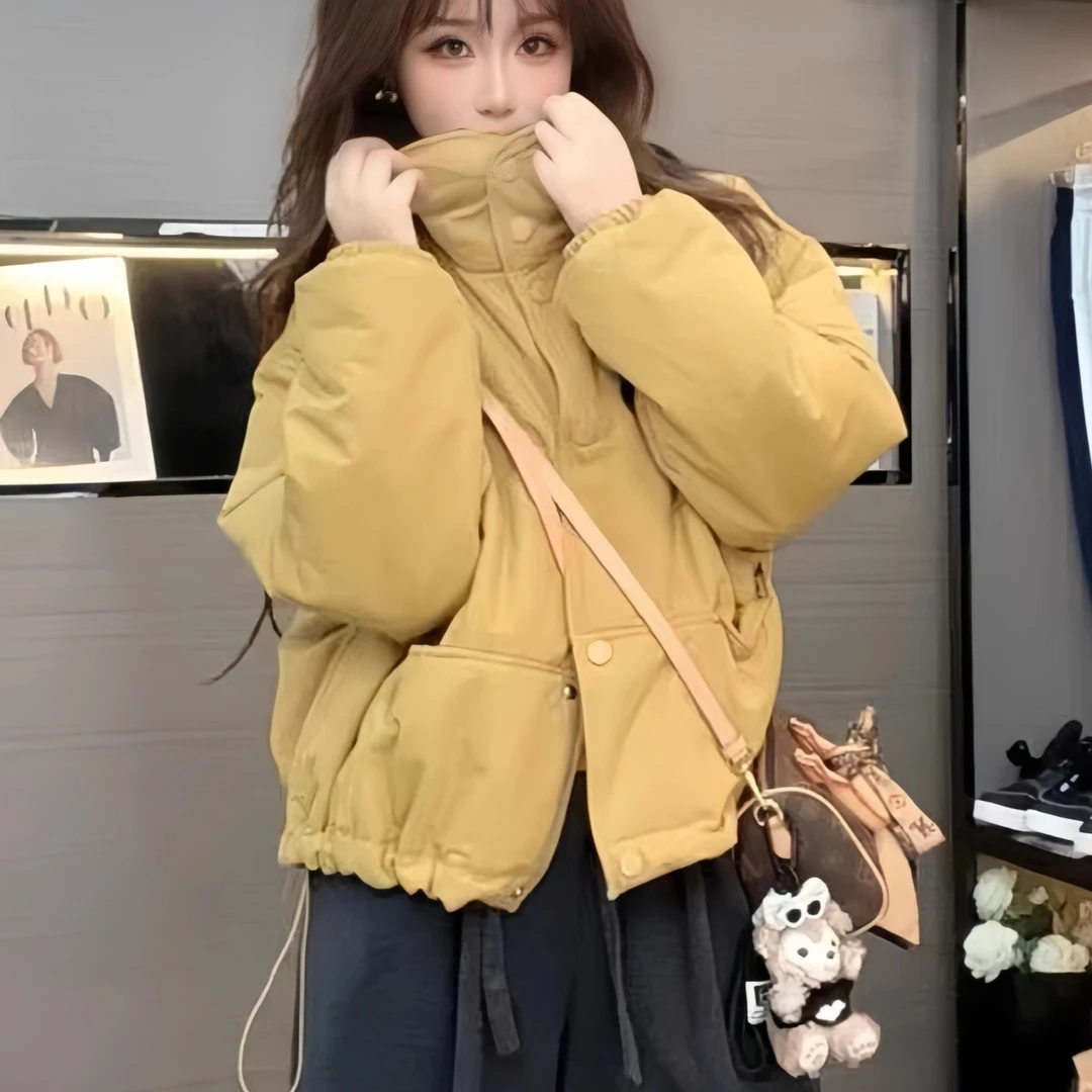 短款棉服外套女2025新款冬季韩系时尚洋气小个子休闲百搭棉衣上衣