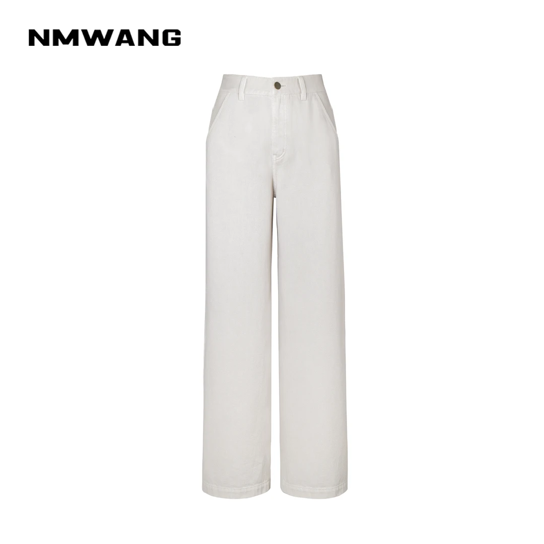 【可可专属】NMWANG牛魔王石膏奶油裤 阿苏特染工艺藏肉显瘦XH5C159