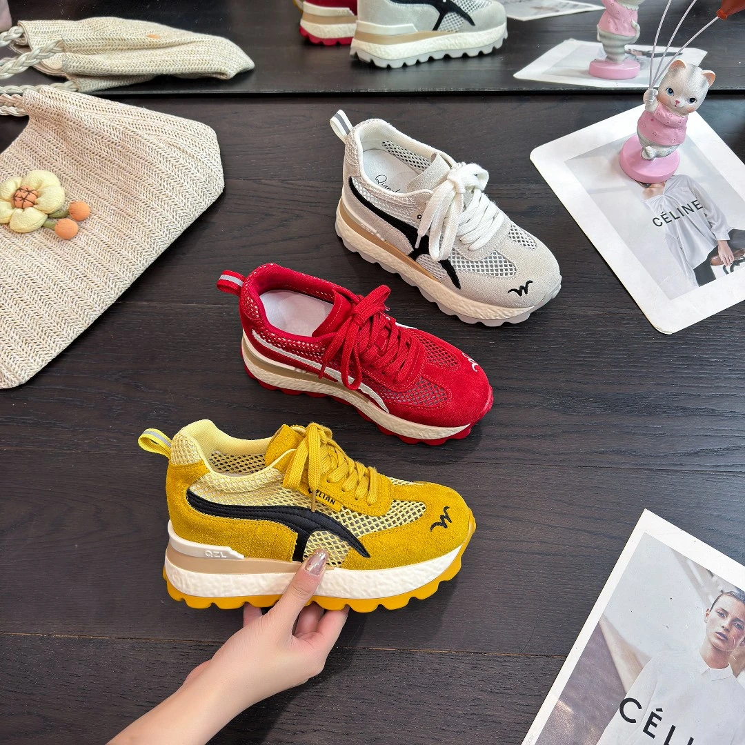 千之恋V增高8CM2025夏季新款轻奢爆款多巴胺百搭休闲透气女鞋6232