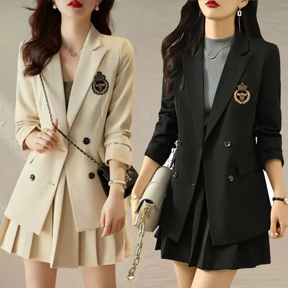 学院风西装外套女秋季2025新款时尚减龄气质休闲西服套装裙