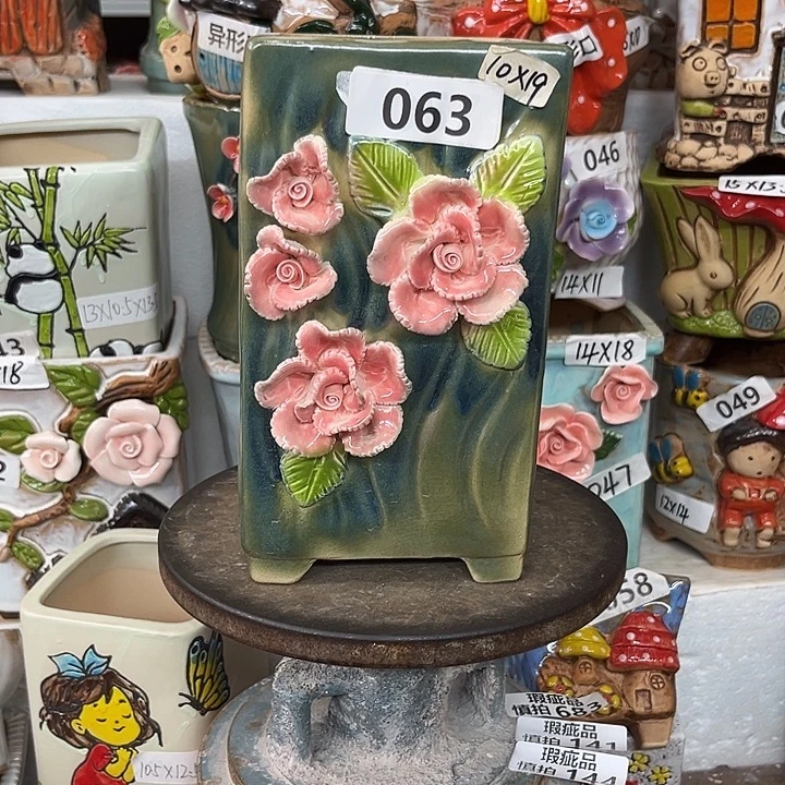 紫砂花盆粗陶材质多肉花盆