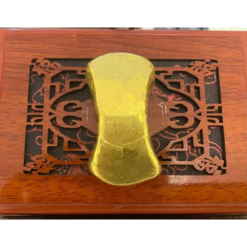 复古金色船型小黄鱼珍藏摆件