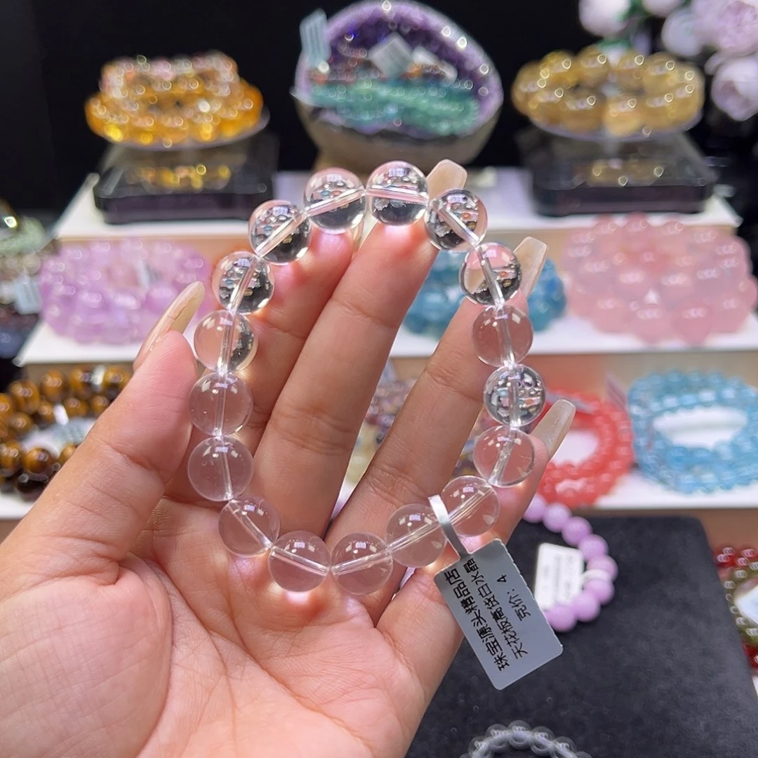 水晶手串未镶嵌落**声天花板白水晶11.8m m