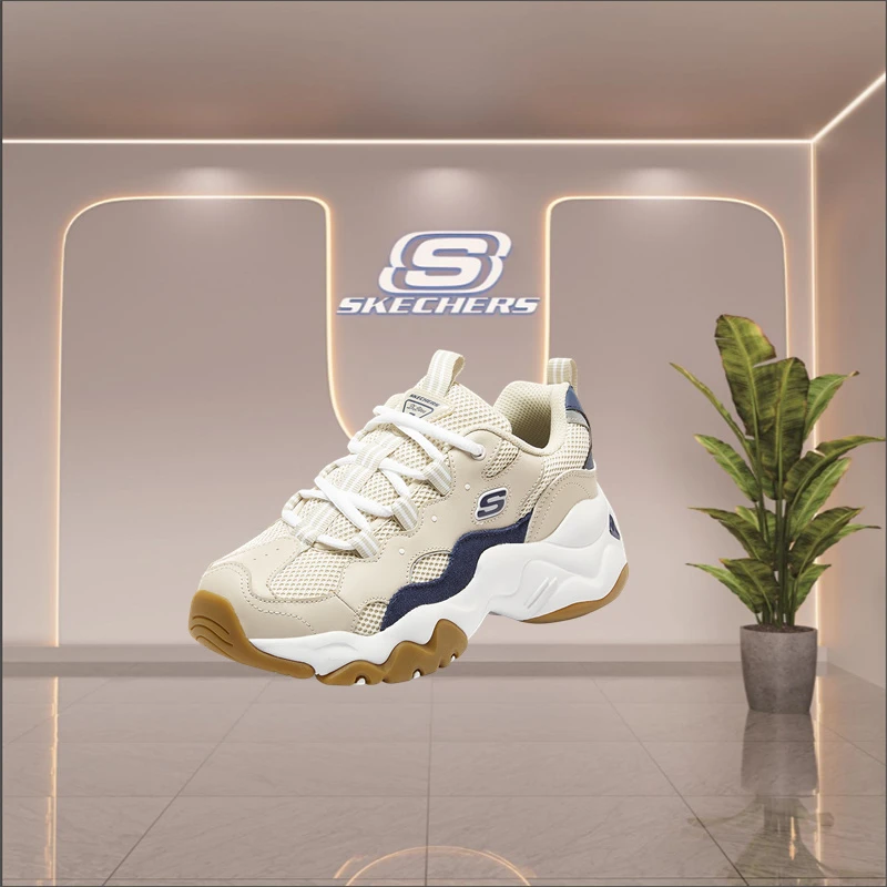 SKECHERS/斯凯奇【奶糕熊】女鞋时尚百搭老爹鞋户外出游穿搭增高鞋
