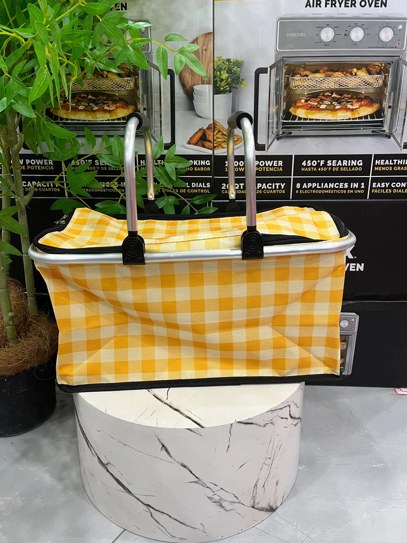 B1009手提野餐篮大众购物篮可折叠保温买菜收纳筐日式B1009