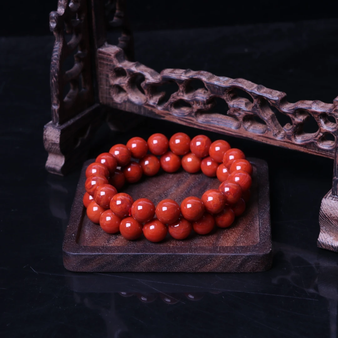 高品精美瓦西南红玛瑙10mm左右圆珠手串一条n596（多样性发其一）