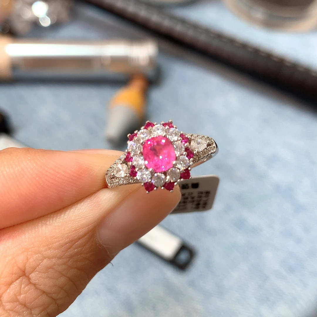 尖晶石戒指戒指银S925镶嵌