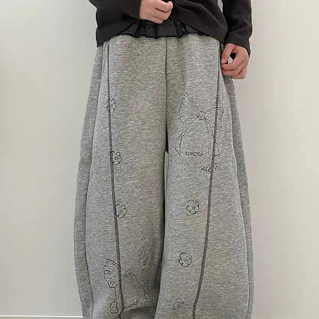 女童休闲运动裤子秋季儿童直筒裤休闲裤洋气2025新款中大童卫裤