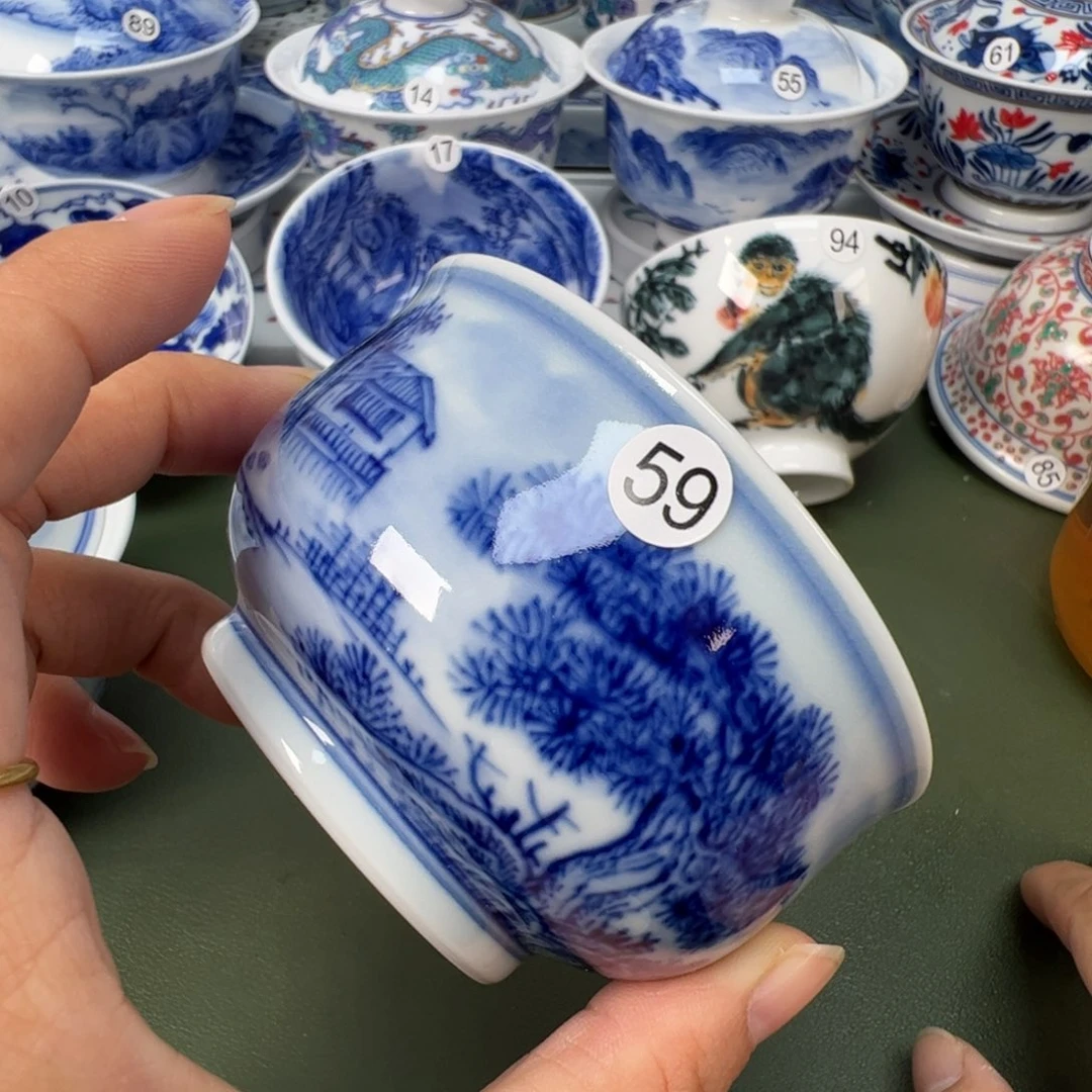 陶瓷景德镇纯手工纯手绘茶具木木59