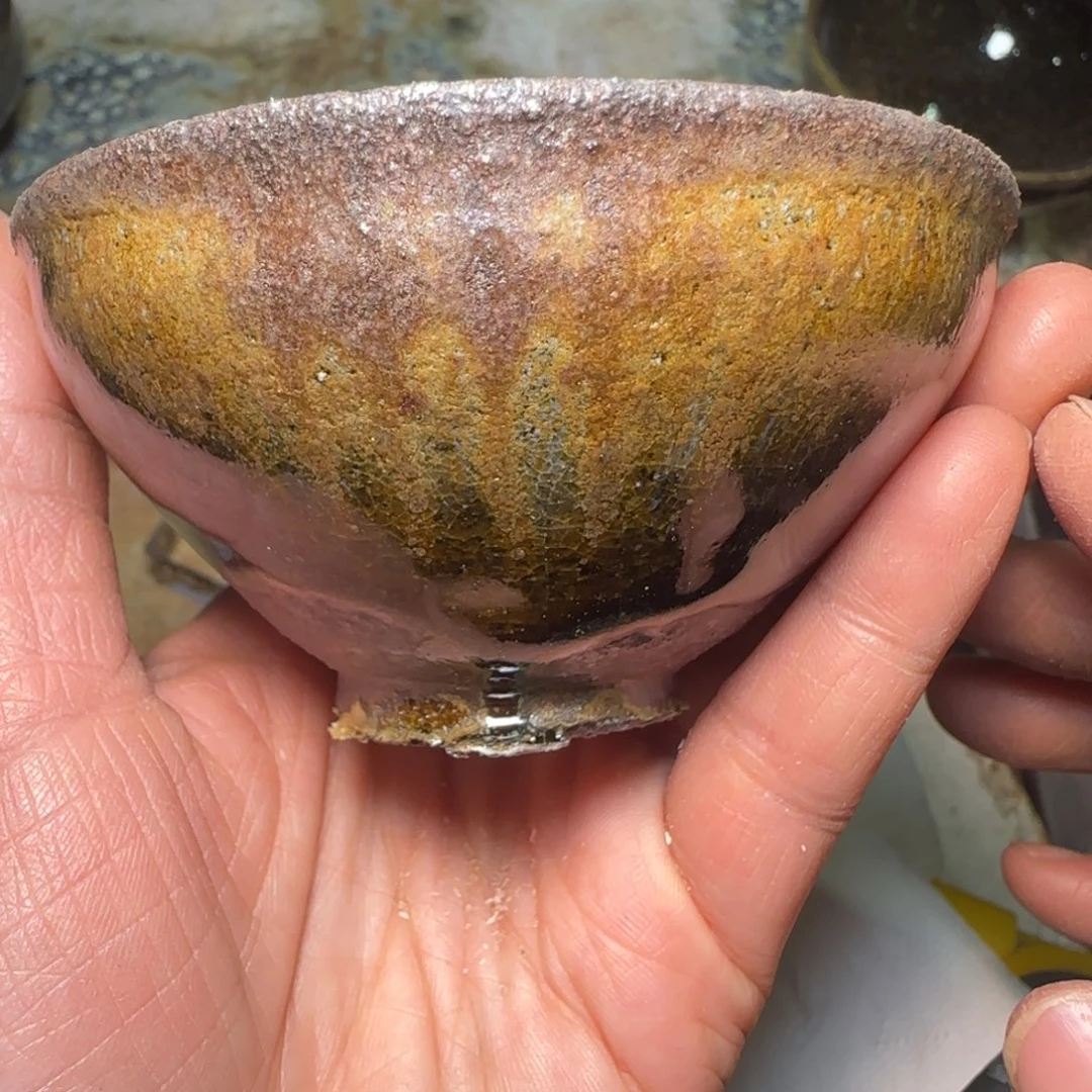 柴烧建盏茶盏茶杯718