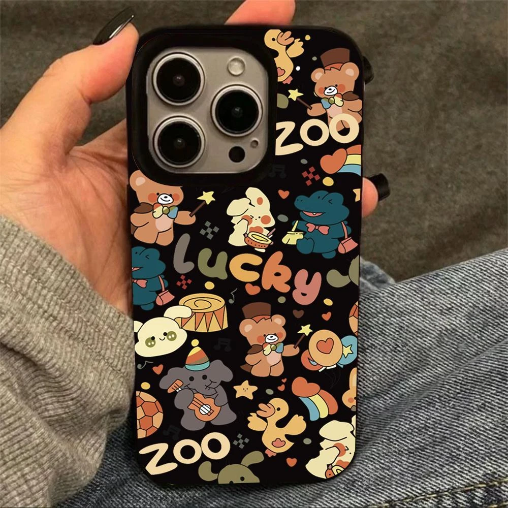 奥菲顿动物大演奏适用iPhone16/15promax果冻14手机壳苹果13/12套