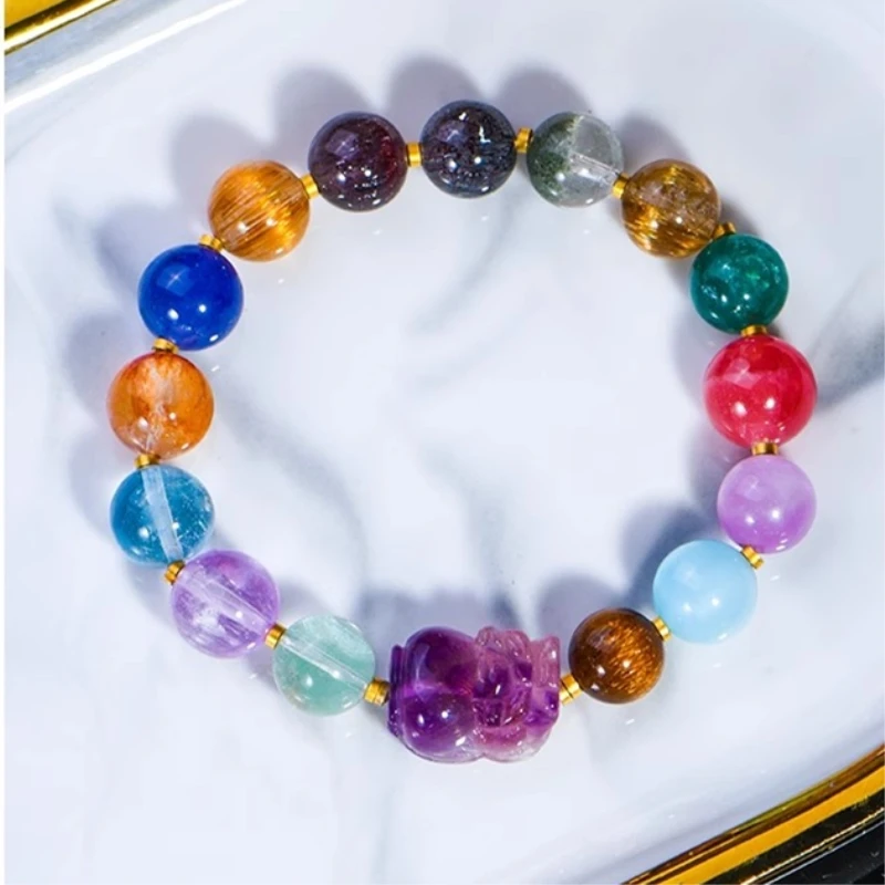 天然南红玛瑙极光多宝手链散珠diy时尚饰品一对一直播间女款