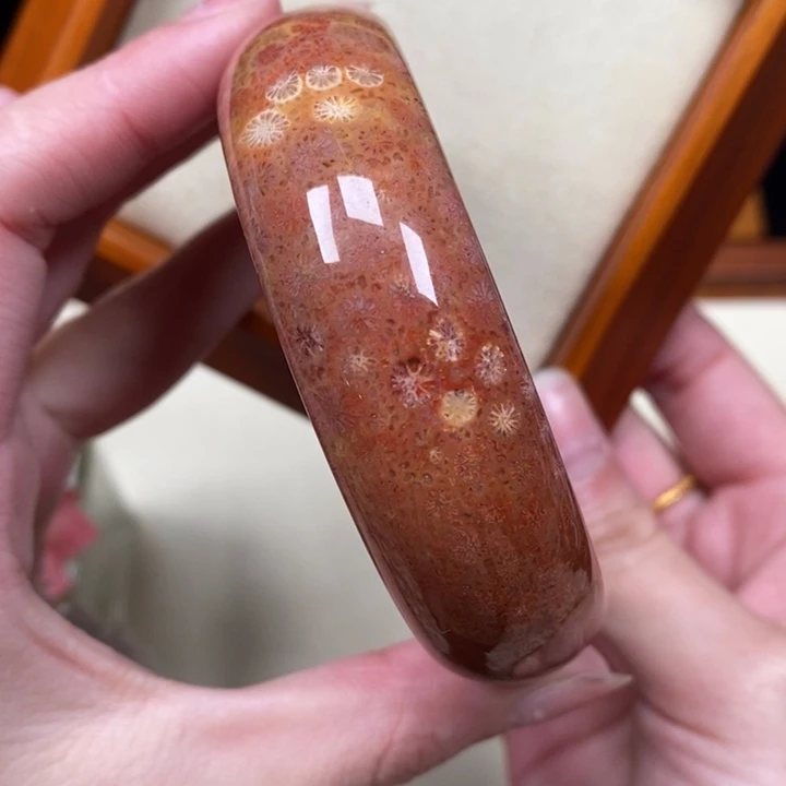 硅化珊瑚（珊瑚玉）手镯未镶嵌58