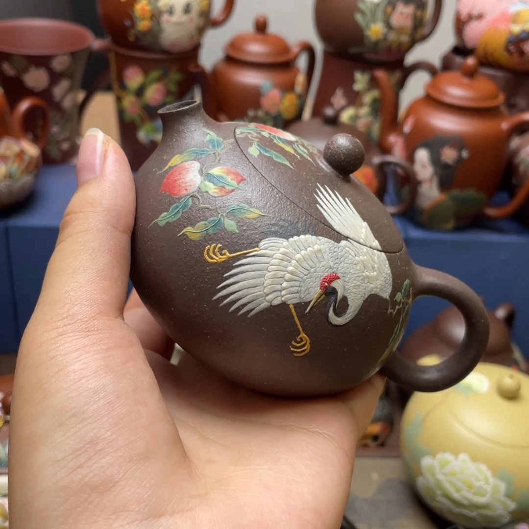 美***媚茶杯紫泥紫砂主人杯150cc