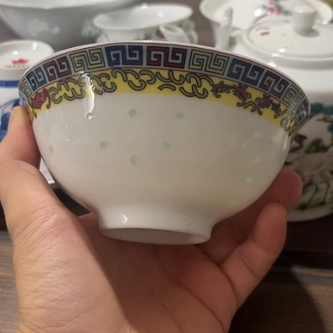 陶瓷5寸玲珑碗两个