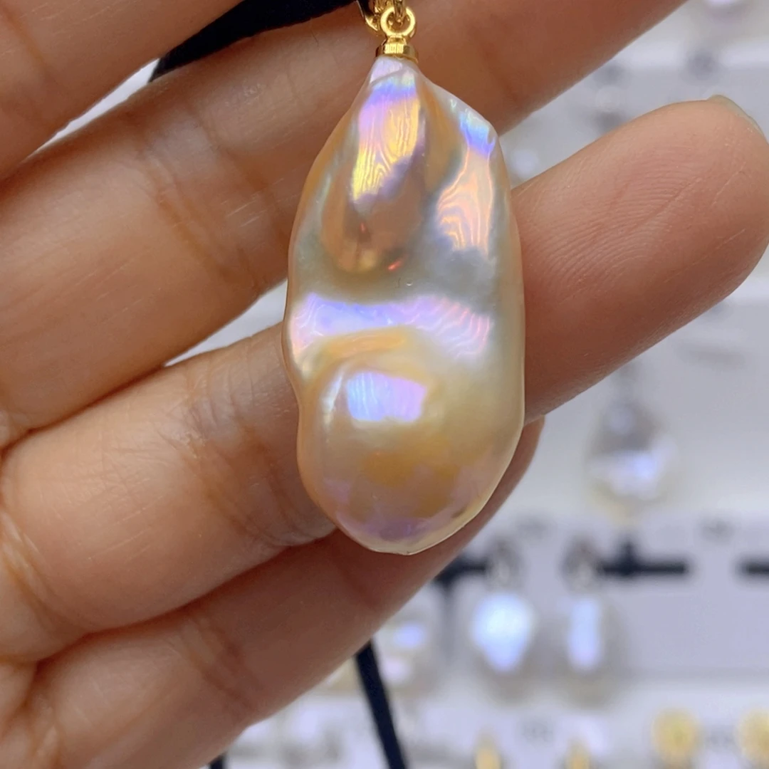 淡水珍珠颈饰银S925镶嵌