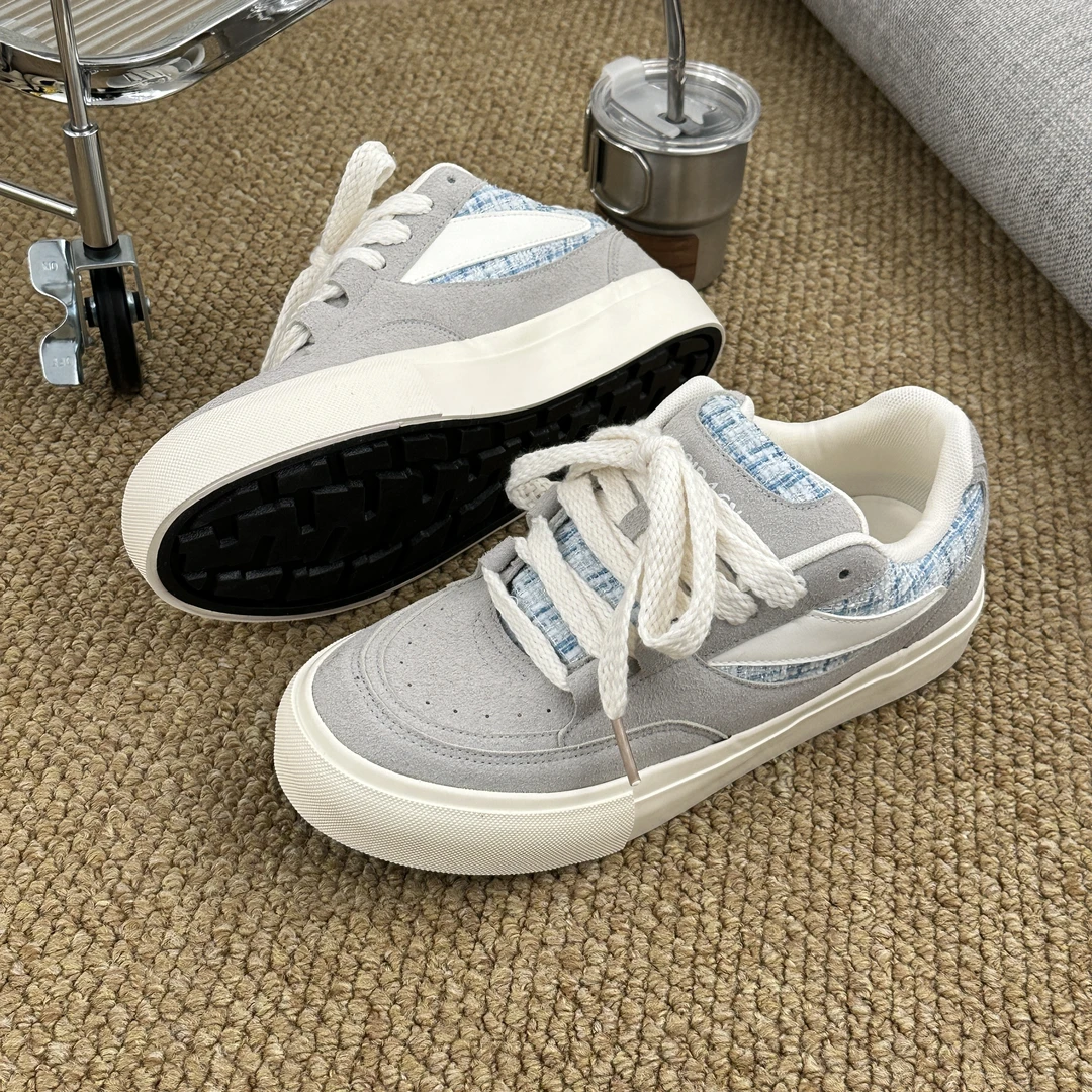 2025新款小香风痞帅男款鞋子小众新款面包男鞋秋冬百搭休闲板鞋男