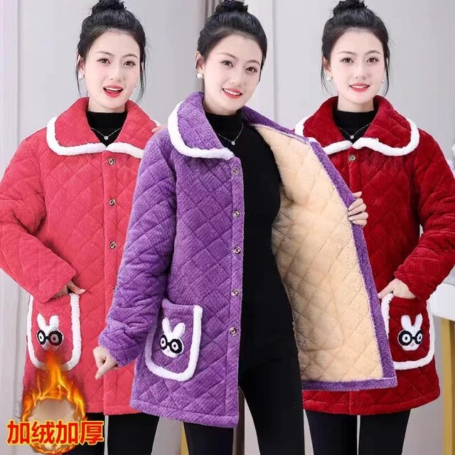 德国罩衣女新款冬季加绒加厚四川省服2025工网红作服家用特厚保暖