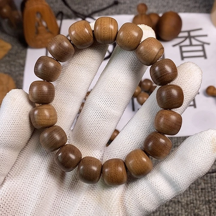 檀香木手串/手链老山檀香黑肉横纹12/13老型珠沉水