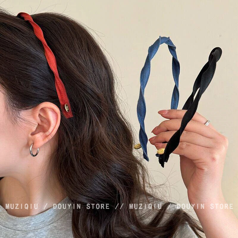 木子秋精致小众设计感螺旋细发箍高级感气质时尚优雅简约百搭头箍