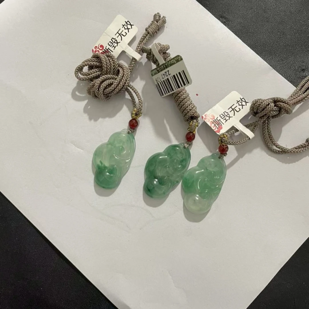 天然非洲翠祥云吊坠多样性拍一发一