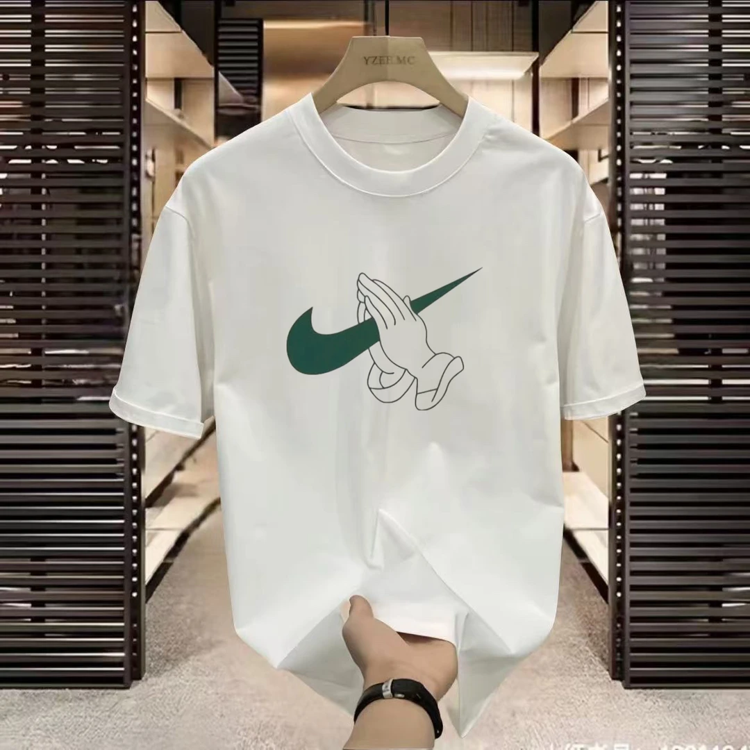 2025新款男士短袖T恤时尚印花潮流潮牌休闲百搭上衣