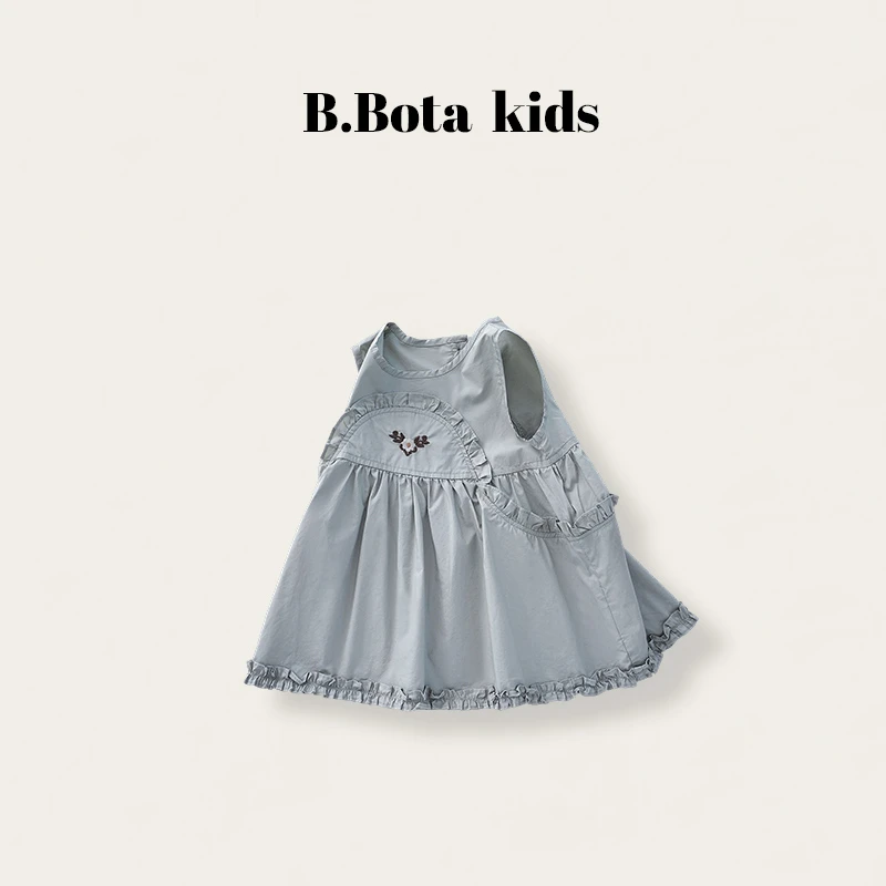 〖姐姐家〗2025夏新款萌娃穿搭木耳边刺绣衬衫 sy3123