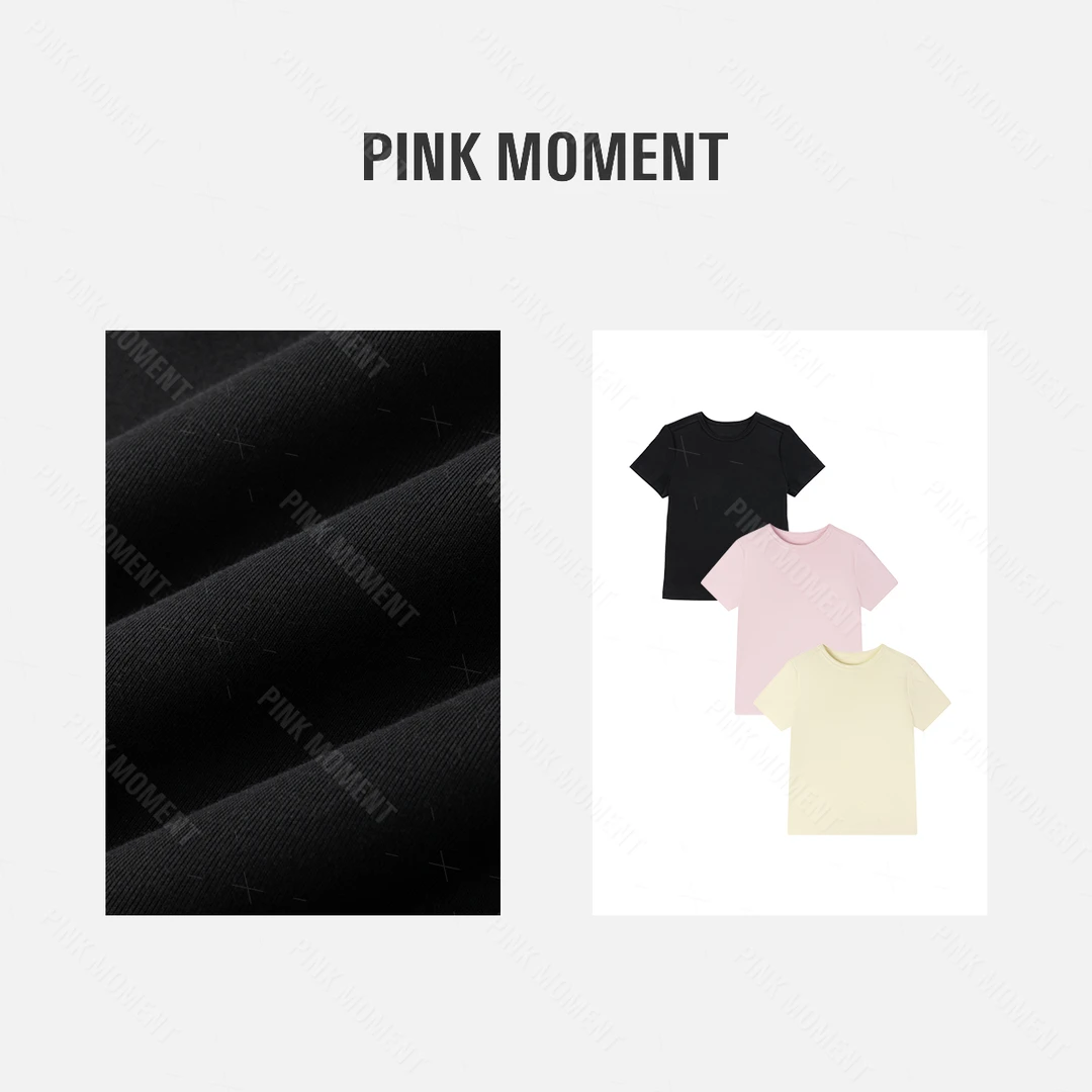 PM王囡囡 “明媚少女” 淡黄/淡粉色春夏圆领短袖 ND1A0030