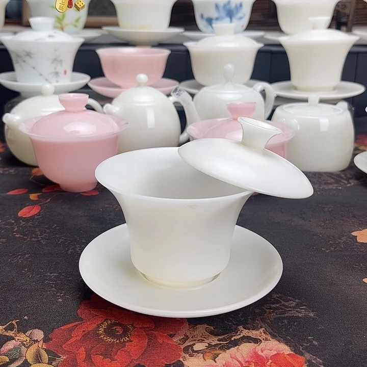 璞玉素烧盖碗马蹄150