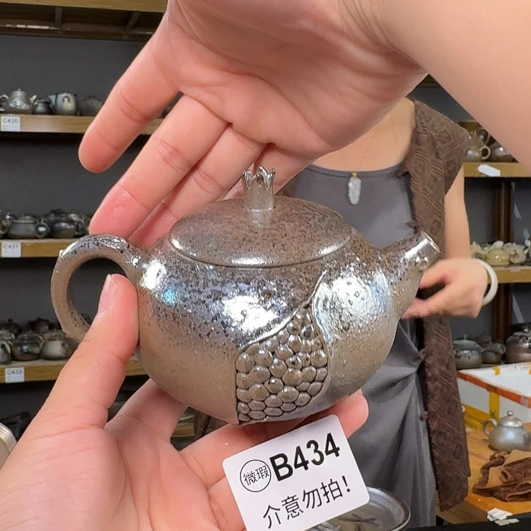 坭兴陶纯柴烧原矿泥料纯手工壶