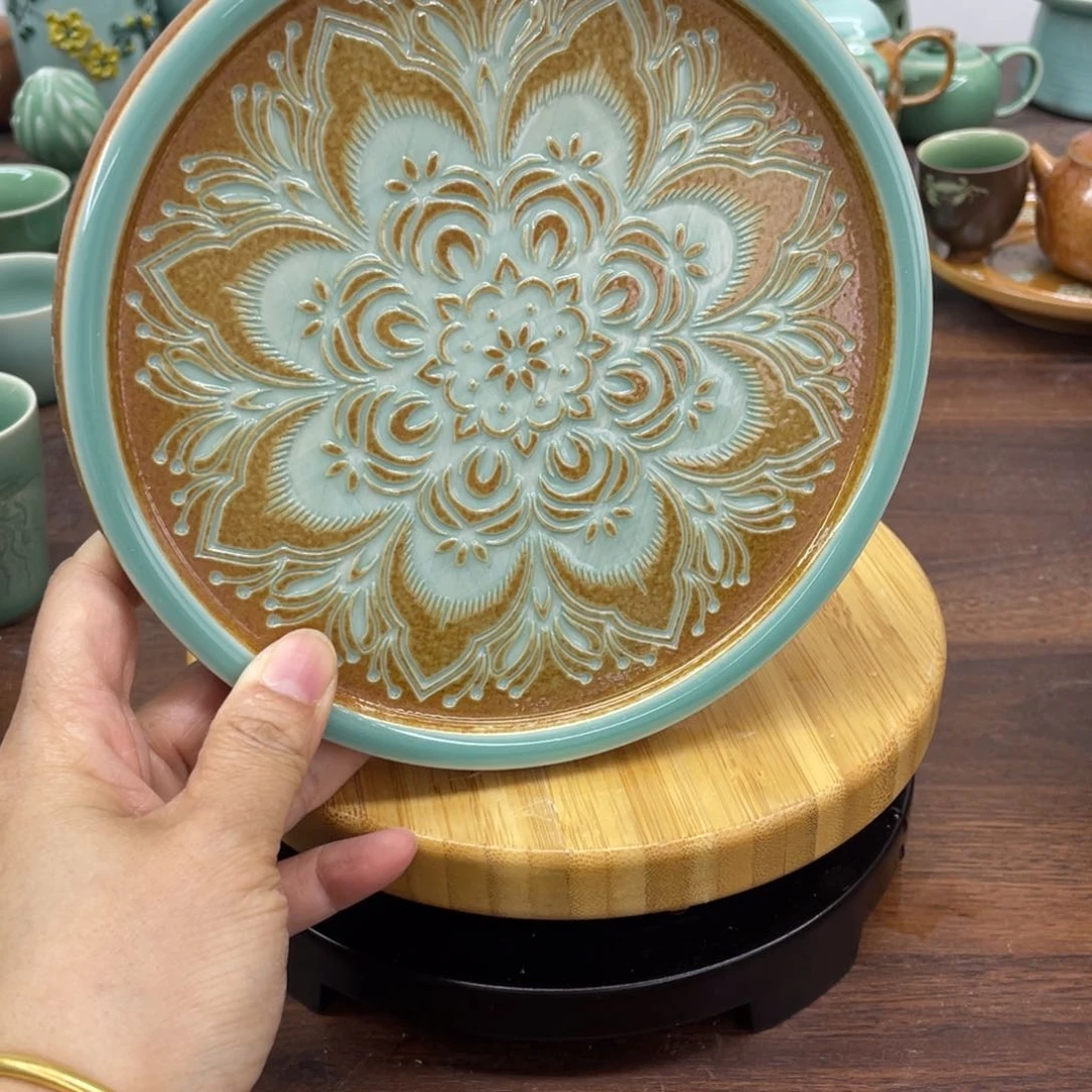 微瑕特价青瓷青瓷17.5厘米